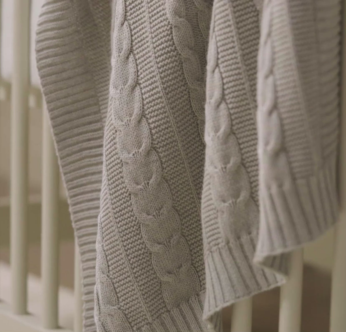 Cable Knit Baby Blanket