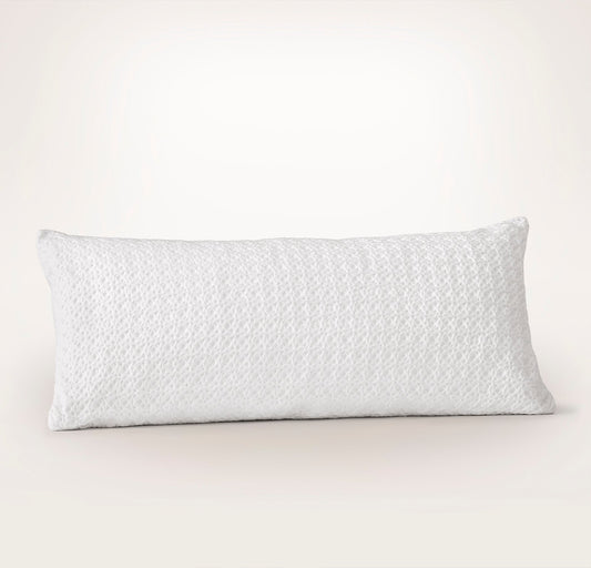 Mosaic Waffle Pillow Cover - White/White